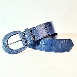 💎Astor Womens Lightweight Textured Navy Blue Belt Size Small Officewear